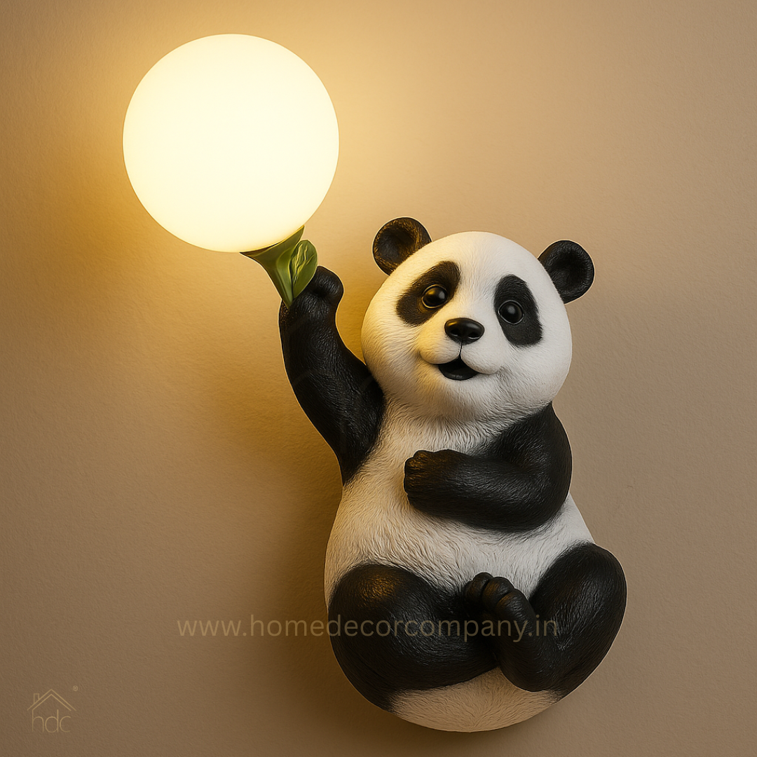 Hdc Kids' Panda Wall Lamp Cute Animal Night Light Wall Sconce for Chil