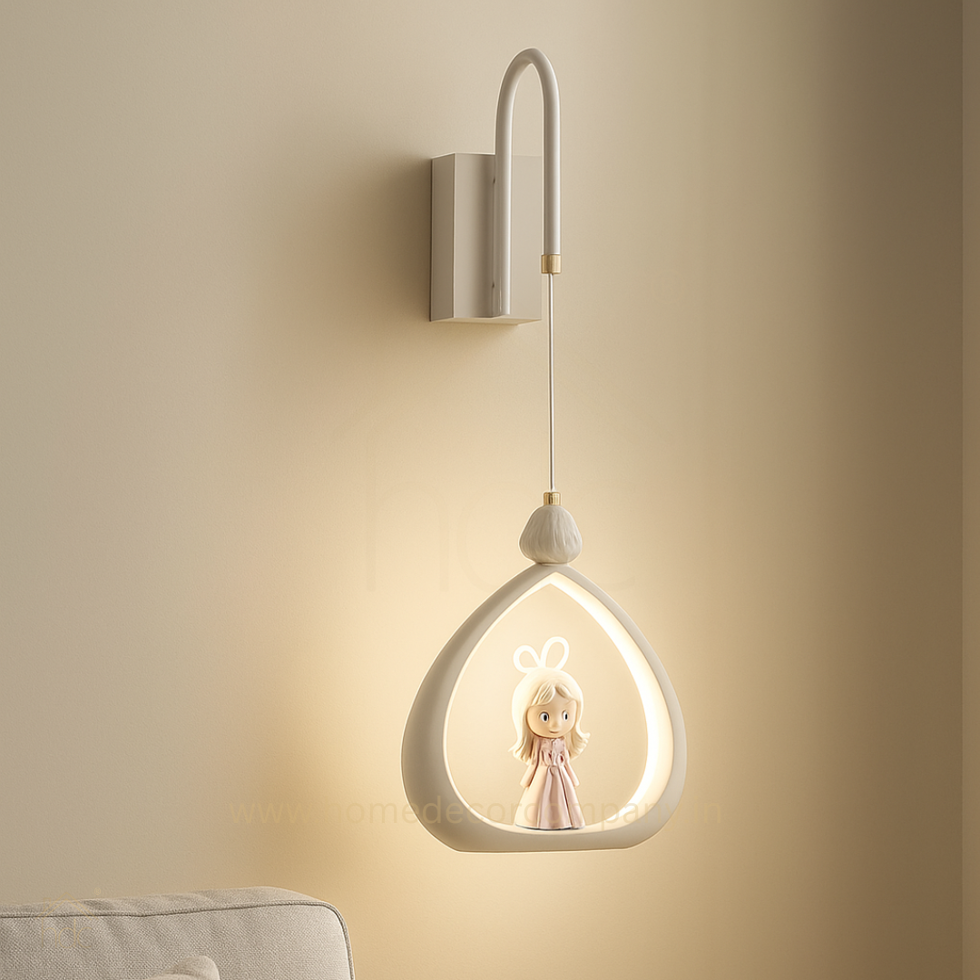 Hdc Kids’ Bunny Doll Wall Lamp LED Night Light Wall Sconce for Childrens Room Bedroom Nursery Kids Lights