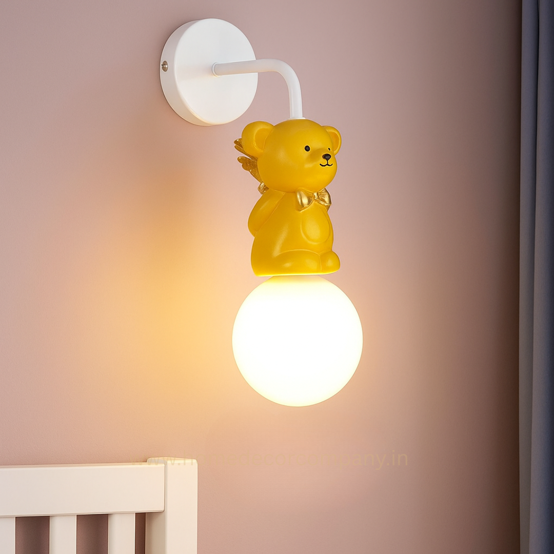 Hdc Kids’ Teddy Bear Wall Lamp LED Night Wall Scone Light For Childrens Room Bedroom Nursery Kids Lights