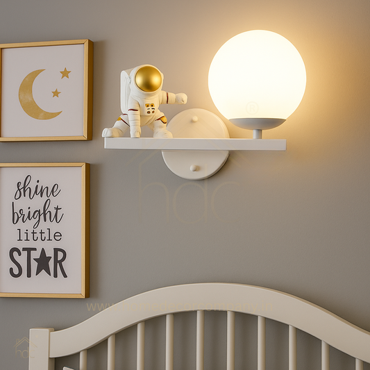 Hdc Kids’ Astronaut Shelf Wall Lamp Wall Scone Light For Childrens Room Bedroom Nursery Kids Light