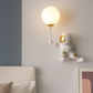 Hdc Kids’ Astronaut Wall Lamp Side Pose LED Night Light Wall Scone Light For Childrens Room Bedroom Nursery Kids Light