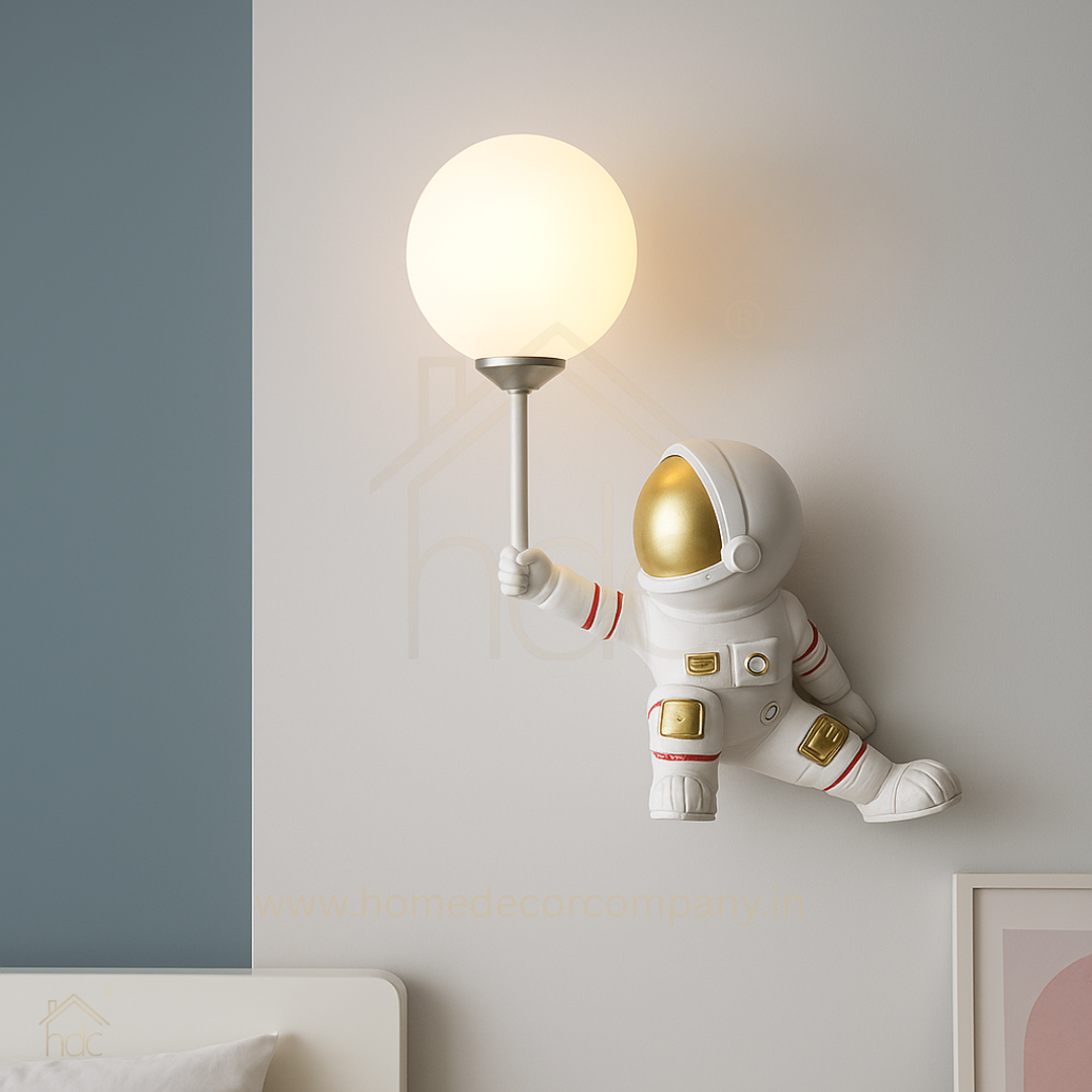 Hdc Kids’ Astronaut Wall Lamp Side Pose LED Night Light Wall Scone Light For Childrens Room Bedroom Nursery Kids Light
