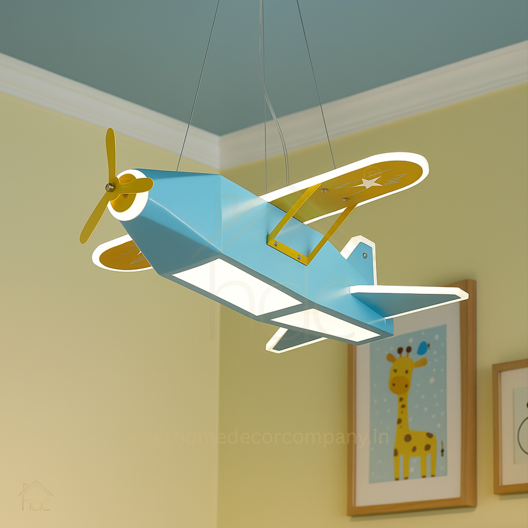 Hdc Children's Room LED Airplane Ceiling Light Indoor Playground Boy's Bedroom Chandelier