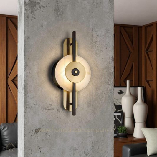 Hdc LED 450MM Marble Gold Wall Light Living Dining Bedside Light