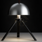 Hdc AstroDome Tripod LED Table Lamp Matte Black & Silver Finish Futuristic Minimalist Design with Adjustable Light