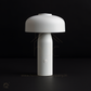 Hdc Minimalist Mushroom LED Lamp  Matte White, Rechargeable, Touch Control
