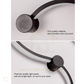 HDC Modern LED Wall Light Abstract Wave Design for Bedroom, Living Room & Accent Walls, Warm White Matte Black Finish