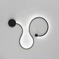HDC Modern LED Wall Light Abstract Wave Design for Bedroom, Living Room & Accent Walls, Warm White Matte Black Finish