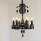 Hdc 8 Lights Black Glass Italian Chandelier Ceiling Lights Hanging - Warm White