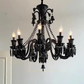 Hdc 8 Lights Black Glass Italian Chandelier Ceiling Lights Hanging - Warm White