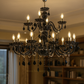 HDC 24-Light Midnight Imperial Multi-Tier Black Glass Italian Chandelier