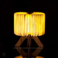 HDC Foldable Book Style Paper Table Lamp with Wooden Base 360° Ambient Light Decorative Lamp for Bedroom, Desk & Living Room