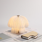 HDC Foldable Mushroom Style Paper Table Lamp 360° Warm Ambient Decorative Light for Bedroom, Bedside & Living Room