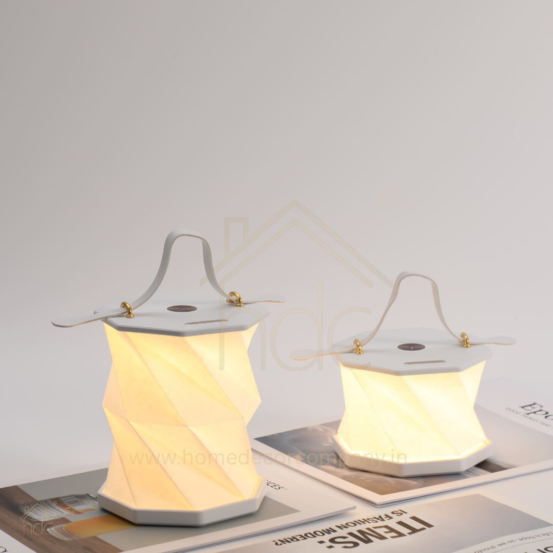 HDC New Trending Creative Folding Paper Table Lamp Novelty Lantern LED Night Light Home Decor Craft