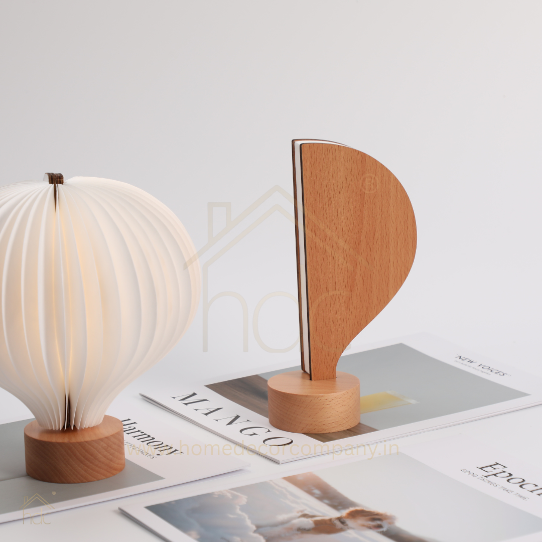 HDC Hot Air Balloon Folding Paper Modern RGB LED Desk Night Light Eco-Friendly Rechargeable Cordless Portable Table Lamps