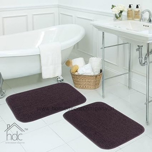 Hdc 40*60, 50*80 CM Anti Slip Microfiber Bath Mat Colour (Brown)
