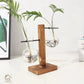 HDC Indoor Propagation Station Wooden Stand With 1 Bulb-Shaped Glass Vases Test Tube (Style 2)