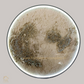 Hdc 800mm Modern Beautyful Round Moon Structure LED Crystal Painting for Home Decor Of Living Room Three-Dimensional LED Light Wall Art (Dia-32 IN)