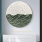 HDC Exclusive Hand Crafted Painting Image Shows a Round  textured mixed media artwork mounted on a circular canvas , Possibly a Painting or Sculpture, Featuring a Textured Design