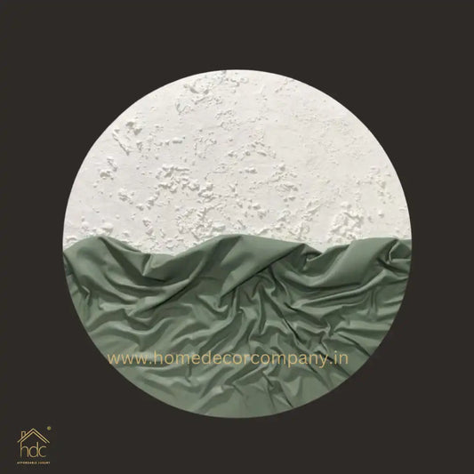 HDC Exclusive Hand Crafted Painting Image Shows a Round  textured mixed media artwork mounted on a circular canvas , Possibly a Painting or Sculpture, Featuring a Textured Design