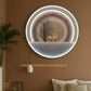 Hdc Modern Beautyful Round LED Crystal Painting for Home Decor Of Living Room Three-Dimensional LED Light Wall Art (DIA-32 IN)