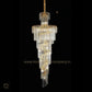 HDC 1800MMX600MM K9 CRYSTAL LED DOUBLE HEIGHT STAIR CHANDELIER - WARM WHITE
