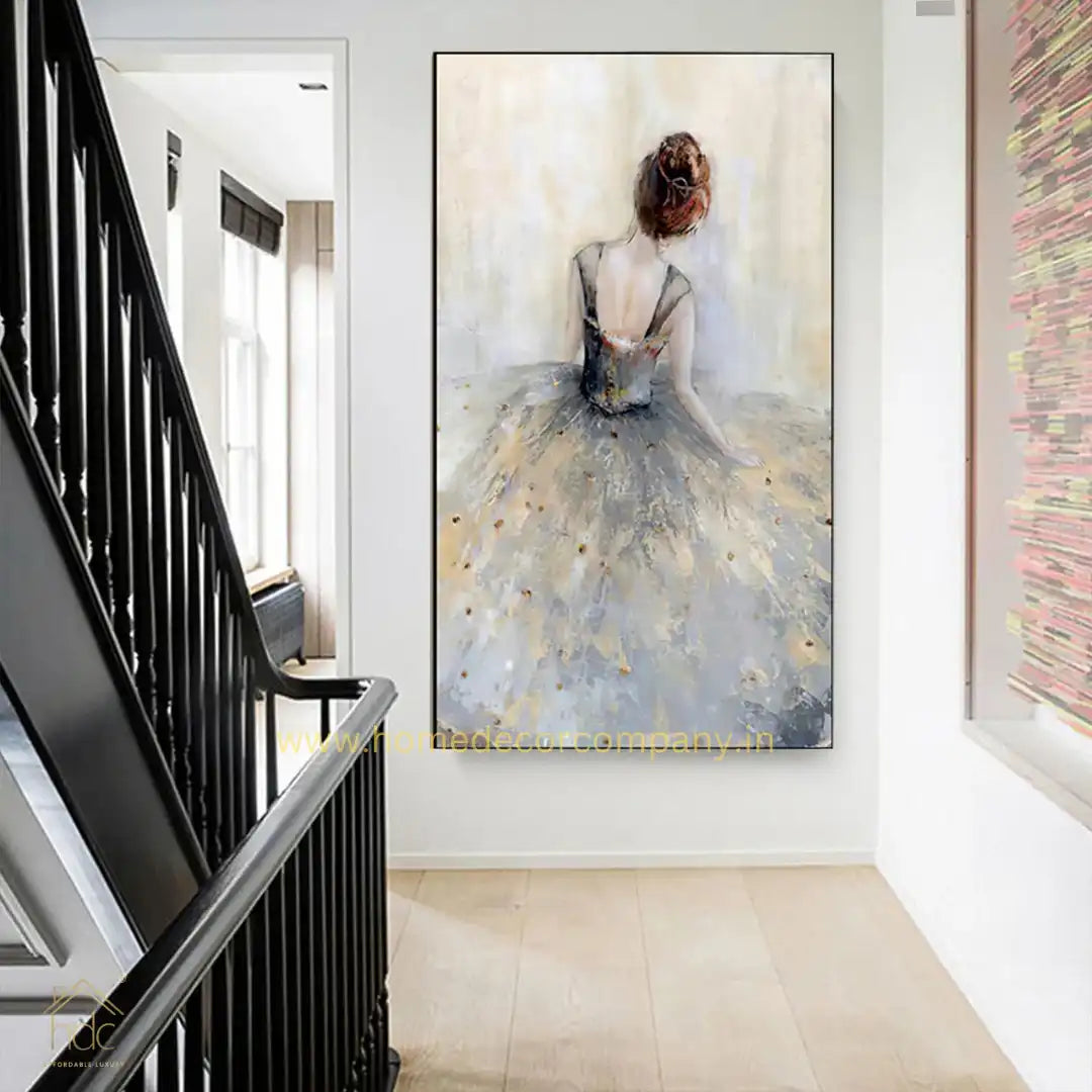 Hdc Abstract 100% Handmade Wall Painting for Home Decor