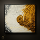 HDC Exclusive Hand Crafted Stunning Painting of a Spiral in Gold and White - HDC Lights
