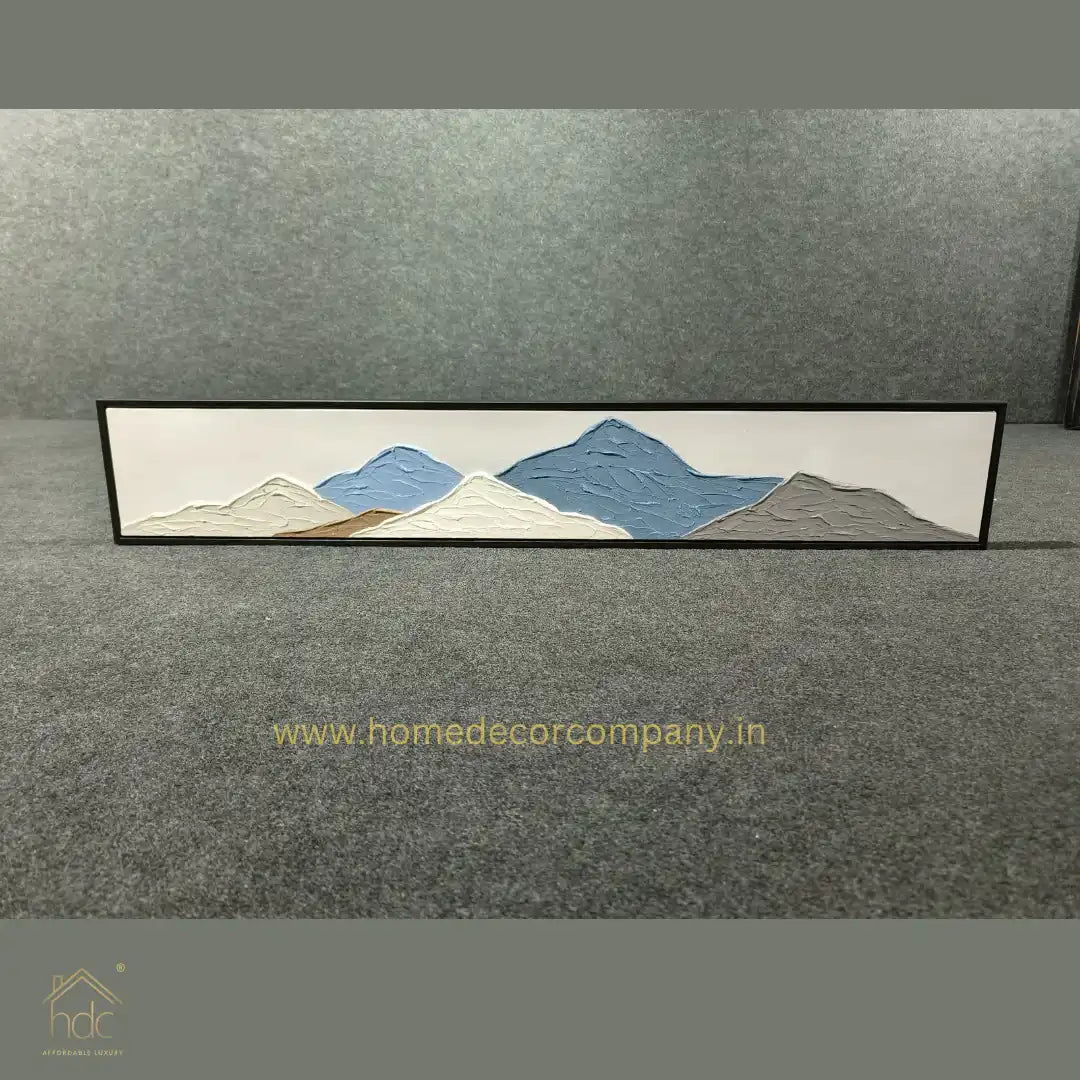 HDC Handcrafted Beautiful Design Painting Of Minimalist Mountain Range Textured Wall Art Multicolor Abstract Landscape Painting Design-2