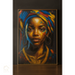 Hdc African Women face Abstract Canvas painting with frame Big Size Wall Art for living room, Bedroom, Drawing room, Hotels