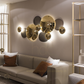Hdc 7 Led Modern Electroplated Gold Wall Art Light - Warm White