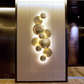 Hdc 7 Led Modern Electroplated Gold Wall Art Light - Warm White