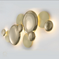 Hdc 7 Led Modern Electroplated Gold Wall Art Light - Warm White