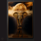 Hdc Modern Majestic Elephant Moonlight Canvas Crystal Painting Home Decor