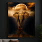 Hdc Modern Majestic Elephant Moonlight Canvas Crystal Painting Home Decor