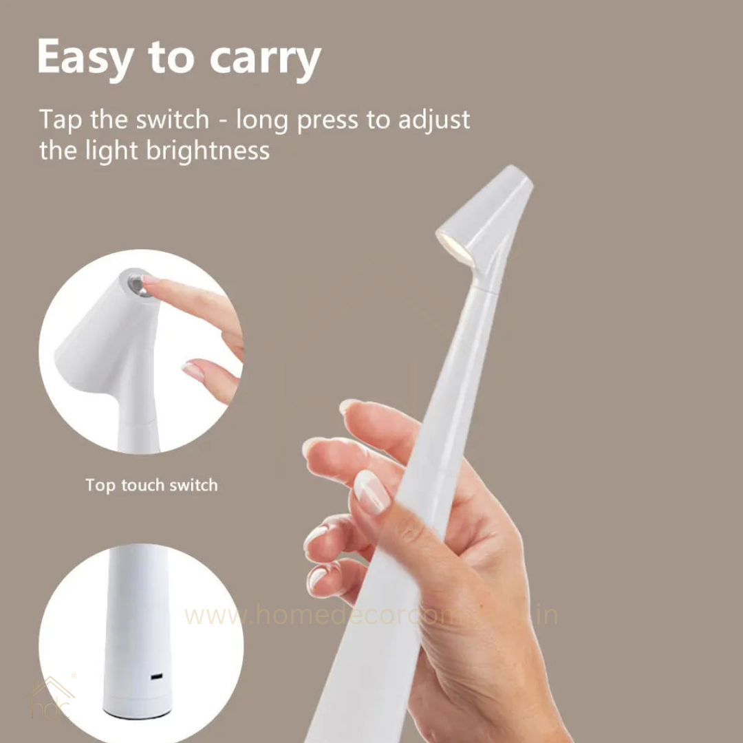 HDC Creative New Portable Charging Desk Lamp Three Level Adjustment Aluminium Atmosphere Wireless Portable Table Light