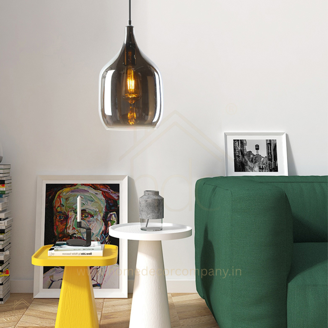 HDC Led 1-Light Grey Hanging Pendant Ceiling For Bedroom