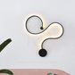 HDC Modern LED Wall Light Abstract Wave Design for Bedroom, Living Room & Accent Walls, Warm White Matte Black Finish