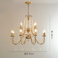 HDC 12 Light Clear Glass Italian Jewel Chandelier Ceiling Lights Hanging - Warm White