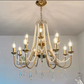 HDC 12 Light Clear Glass Italian Jewel Chandelier Ceiling Lights Hanging - Warm White
