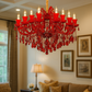 HDC 19 Lights Imperial Scarlet Crystal Italian Chandelier For Living Room