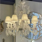 Hdc 8 Light Shade Clear Glass Italian Chandelier Ceiling Lights Hanging - Warm White