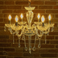 HDC  6-Light Clear Glass  Crystal Radiance Italian Chandelier