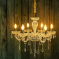 HDC  6-Light Clear Glass  Crystal Radiance Italian Chandelier