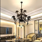 HDC 12-Light Black Glass Crystal Midnight Royale Italian Chandelier