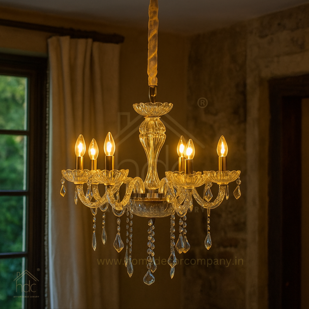 HDC  8-Light Crystal Radiance Premium Glass Chandelier