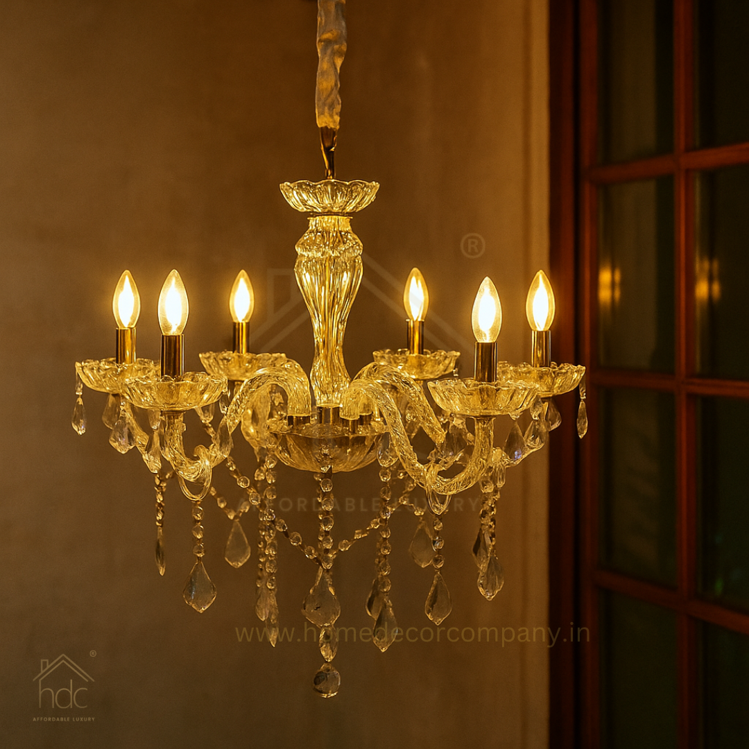HDC  8-Light Crystal Radiance Premium Glass Chandelier