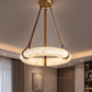 Hdc Modern Circular Imitated Marble Pendant Light Luxury Alabaster Ring Chandelier Designer LED Hanging Light for Living Room & Dining Area