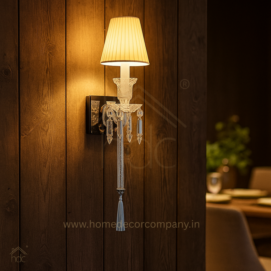 HDC Crystal Luxe Tassel Wall Sconce For Living Room