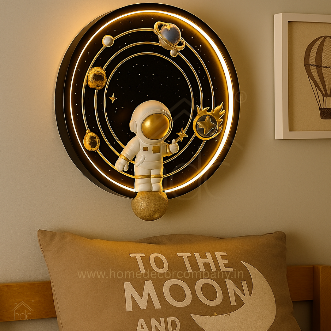 HDC Cosmic Galaxy Space Theme Astronaut LED Wall Light Decorative Night Lamp